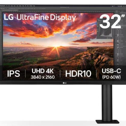 LCD Monitor LG 31.5" Panel IPS 3840x2160 16:9 60Hz 5 ms Speakers Swivel Pivot Height adjustable Tilt Colour Black 32UN880K-B  32UN880K-B 8806096227862