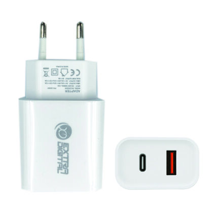 Charger EXTRA DIGITAL USB 3.0+ Type C: 220V