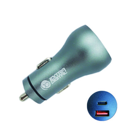 Car Charger USB 3.0+ Type C: 12-24V