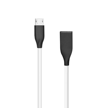 Silicone cable USB - Micro USB (white