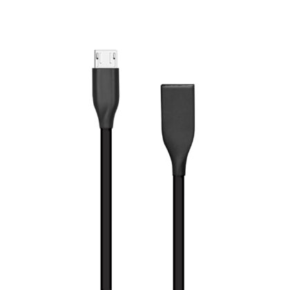 Silicone cable USB - Micro USB (black