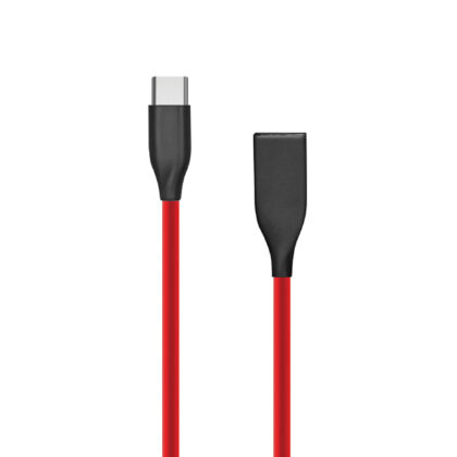 Silicone cable USB - USB-C (red