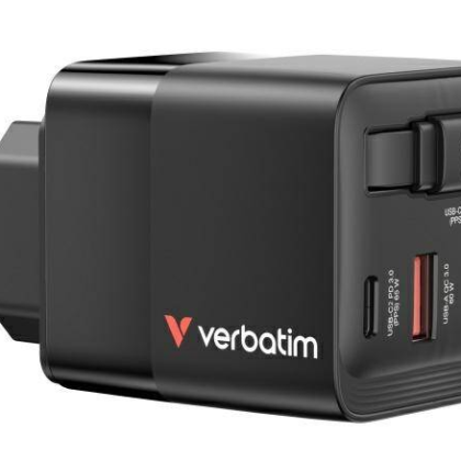 Verbatim 32217 GaN Charger 65W 2x USB-C / USB-A + Adapter 32217 023942322177