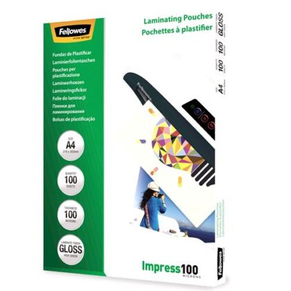 LAMINATOR POUCH GLOSSY/A4 100 100PCS 5351111 FELLOWES  5351111 077511535116