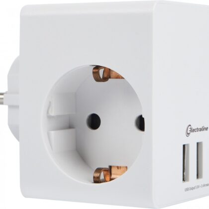 Electraline 55085 Socket with 2x USB-A / USB-C QC 18W charger ITR-55085 3390727550856