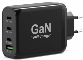 GaN Port Power Delivery and Quick Charge 120W USB-C & USB-A Charger 900107-EU 3567042030466