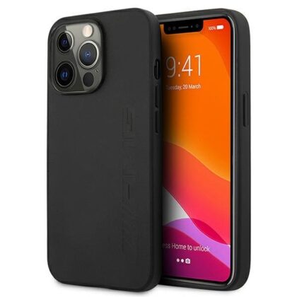 AMG AMHCP13XDOLBK Leather Back Case For Apple iPhone 13 Pro Max Black AMHCP13XDOLBK 3666339018887