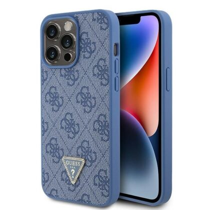 Guess PU Leather 4G Triangle Strass Case for iPhone 15 Pro Max GUHCP15XP4TDPB 3666339146559