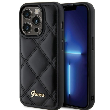 Guess Quilted Metal Logo Case for Apple iPhone 15 Pro GUHCP15LPSQSQSK 3666339149628