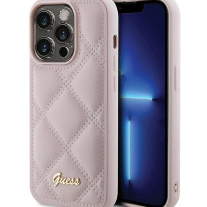 Guess Quilted Metal Logo Case for Apple iPhone 15 Pro GUHCP15LPSQSQSP 3666339149765