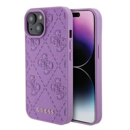 Guess Leather 4G Stamped Back Case for Apple iPhone 15 GUHCP15SP4EPMU 3666339150440