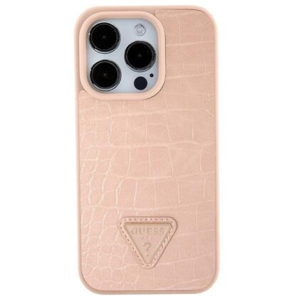 Guess Croco Triangle Logo Case for Apple iPhone 15 GUHCP15SPCRTHCP 3666339152260