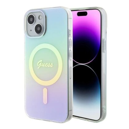 Guess IML Iridescent MagSafe Back Case for Apple iPhone 15 GUHMP15SHITSQ 3666339154929