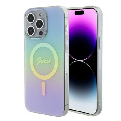 Guess IML Iridescent MagSafe Back Case for Apple iPhone 15 Pro Max GUHMP15XHITSQ 3666339154950