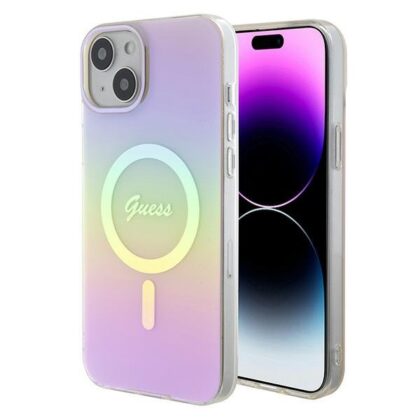 Guess IML Iridescent MagSafe Back Case for Apple iPhone 15 GUHMP15SHITSP 3666339155063