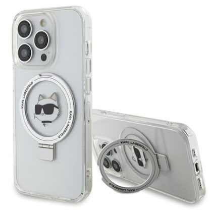 Karl Lagerfeld Ring Stand Choupette Head MagSafe Back Case for Apple iPhone 15 KLHMP15XHMRSCHH 3666339168667