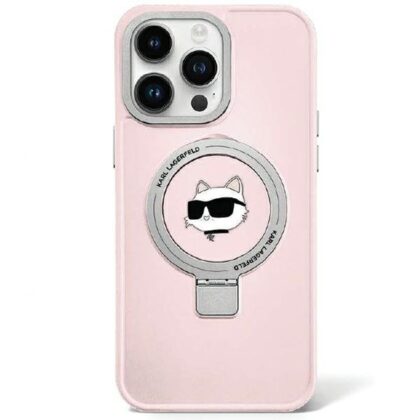 Karl Lagerfeld Ring Stand Choupette Head MagSafe Back Case for Apple iPhone 15 KLHMP15SHMRSCHP 3666339168759