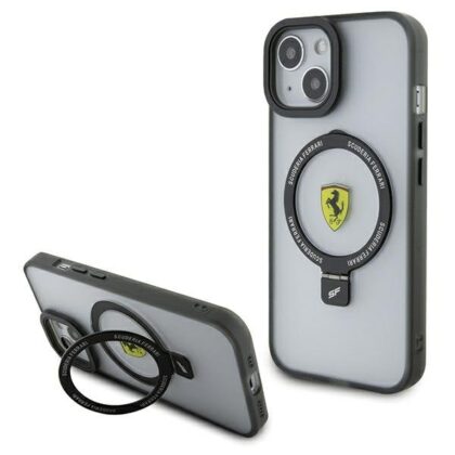 Ferrari Ring Stand MagSafe Back Case for Apple iPhone 15 FEHMP15SUSCAH 3666339170929