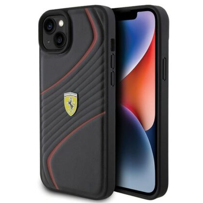 Ferrari Twist Metal Logo Back Case for Apple iPhone 15 Plus FEHCP15MPTWK 3666339171001