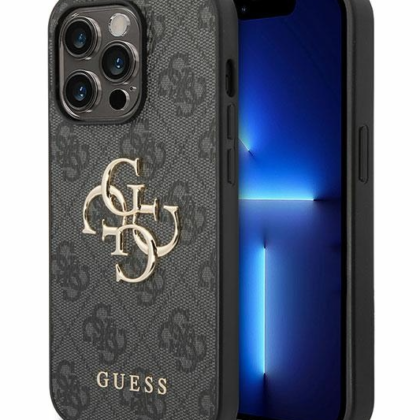 Guess PU Leather 4G Metal Logo Case for Apple iPhone 15 Pro Max GUHCP15X4GMGGR 3666339171575