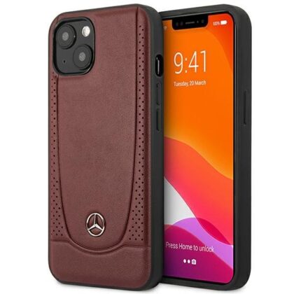 Mercedes Leather Urban Back Case for Apple iPhone 15 MEHCP15SARMRE 3666339171827