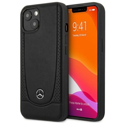 Mercedes Leather Urban Back Case for Apple iPhone 15 Plus MEHCP15MARMBK 3666339171865