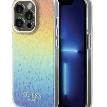 Guess IML Faceted Mirror Disco Iridescent Case for iPhone Apple 15 Pro GUHCP15LHDECMI 3666339172336