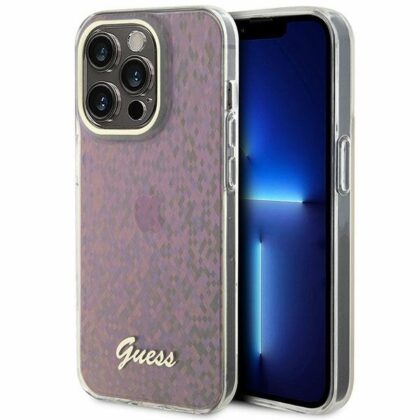 Guess IML Faceted Mirror Disco Iridescent Case for iPhone Apple 15 Pro GUHCP15LHDECMP 3666339172619