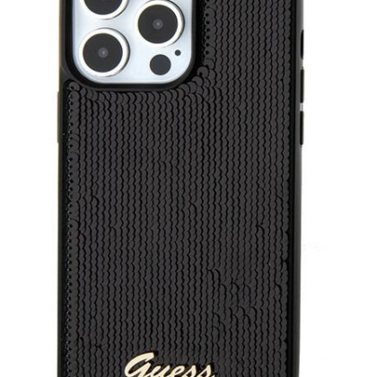 Guess HC Sequin Script Metal Case for Apple iPhone 15 GUHCP15SPSFDGSK 3666339172879