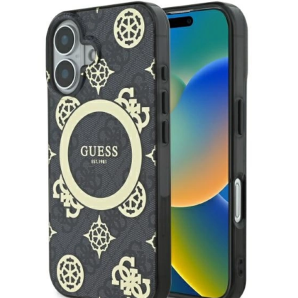 Guess IML Peony On 4G Background MagSafe Back Case for Apple iPhone 16 GUHMP16SH4PYEEK 3666339299903