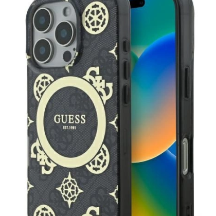 Guess IML Peony On 4G Background MagSafe Back Case for Apple iPhone 16 Pro GUHMP16LH4PYEEK 3666339299927