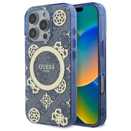 Guess IML Peony On 4G Background MagSafe Back Case for Apple iPhone 16 Pro Max GUHMP16XH4PYEEB 3666339300234