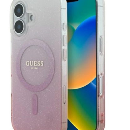 Guess IML Glitter Gradient MagSafe Back Case for Apple iPhone 16 GUHMP16SHGRCELP 3666339301552