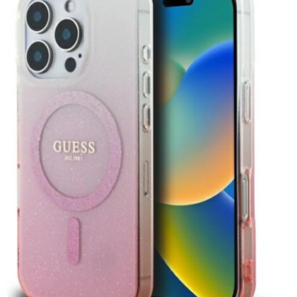 Guess IML Glitter Gradient MagSafe Back Case for Apple iPhone 16 Pro GUHMP16LHGRCELP 3666339301576