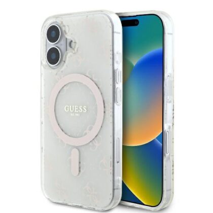 Guess IML 4G Background MagSafe Back Case for Apple iPhone 16 GUHMP16SH4DTEH 3666339302153