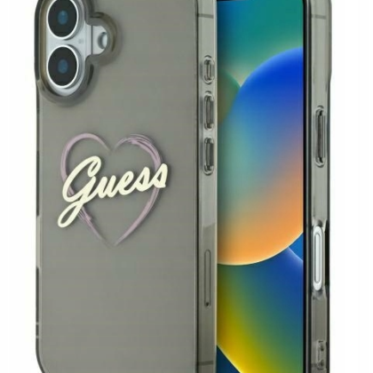 Guess IML Heart Back Case for Apple iPhone 16 GUHCP16SHCHGSPK 3666339306809