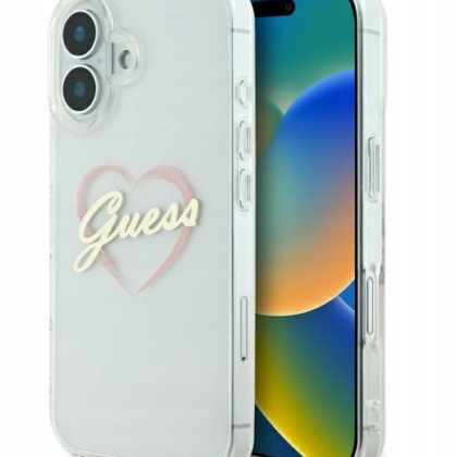 Guess IML Heart Back Case for Apple iPhone 16 GUHCP16SHCHGSPT 3666339307257