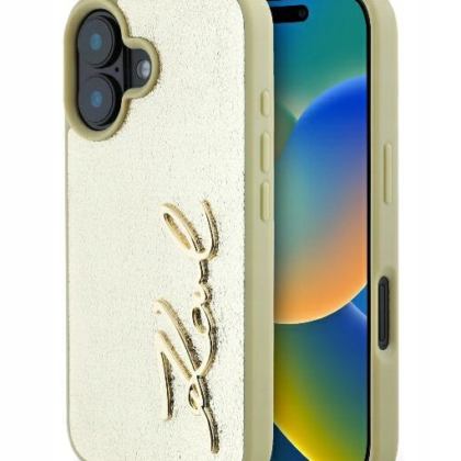 Karl Lagerfeld Metal Signature Back Case for Apple iPhone 16 KLHCP16SPFMFBKMD 3666339319045