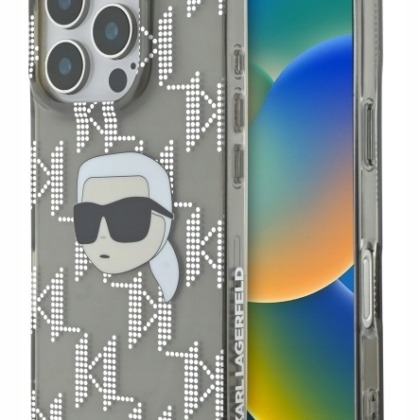 Karl Lagerfeld IML Karl Head Electroplated Back Case for Apple iPhone 16 Pro KLHCP16LHKLPKHK 3666339319786