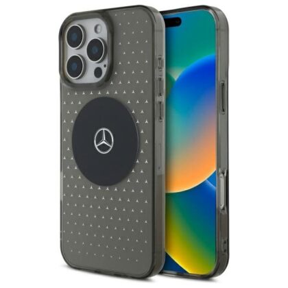 Mercedes Star Pattern MagSafe Back Case for Apple iPhone 16 Pro MEHMP16L23HCPK 3666339326340