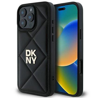 DKNY Quilted Stack Logo Back Case for Apple iPhone 16 Pro Max DKHCP16XPQDSLK 3666339333492