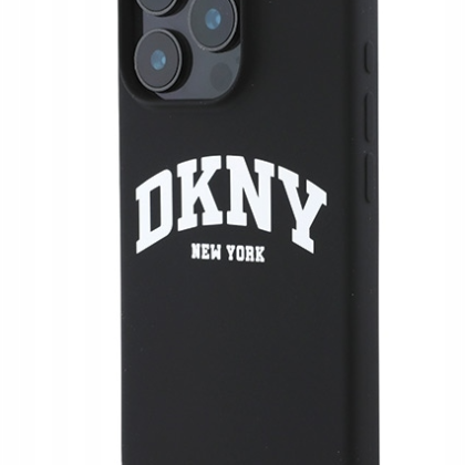 DKNY Silicone White Printed Logo MagSafe Back Case for iPhone 16 Pro DKHMP16LSNYACH 3666339335120