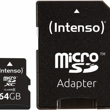 MEMORY MICRO SDXC 64GB C10/W/ADAPTER 3413490 INTENSO  3413490 4034303017980