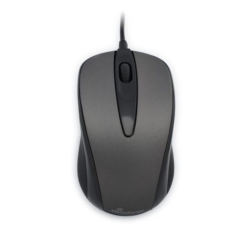 MOUSE USB OPTICAL BLACK/GREY/MROS201 MEDIARANGE  MROS201 4260283117840