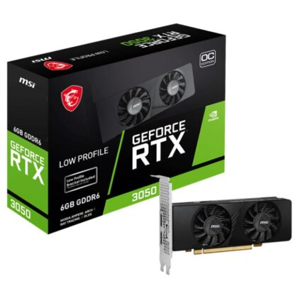 Graphics Card MSI NVIDIA GeForce RTX 3050 6 GB GDDR6 96 bit PCIE 4.0 16x Dual Slot Fansink 2xHDMI 1xDisplayPort RTX3050LP6GOC  RTX3050LP6GOC 4711377176828