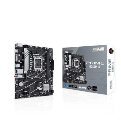 Mainboard ASUS Intel B760 Express LGA1700 Micro-ATX Memory DDR5 Memory slots 2 2xPCI-Express 4.0 1x 1xPCI-Express 4.0 16x 2xM.2 1x15pin D-sub 1xHDMI 2xUSB 2.0 4xUSB 3.2 1xPS/2 1xRJ45 3xAudio port PRIMEB760M-K  PRIMEB760M-K 4711387198506