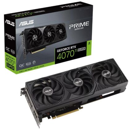 Graphics Card ASUS NVIDIA GeForce RTX 4070 SUPER 16 GB GDDR6X 256 bit Triple slot Fansink 1xHDMI 3xDisplayPort PRIME-RTX4070TIS-O16G  PRIME-RTX4070TIS-O16G 4711387740613