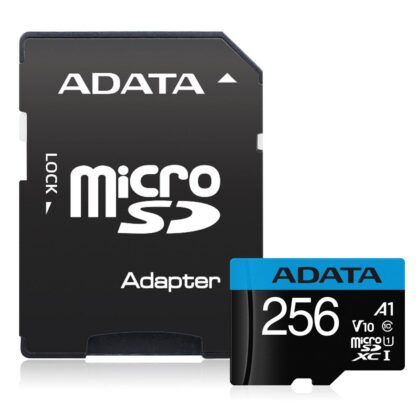 MEMORY MICRO SDXC 256GB W/AD./AUSDX256GUICL10A1-RA1 ADATA  AUSDX256GUICL10A1-RA1 4713218466266