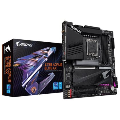 Mainboard GIGABYTE Intel Z790 LGA1700 ATX Memory DDR5 Memory slots 4 1xPCI-Express 3.0 16x 1xPCI-Express 4.0 16x 1xPCI-Express 5.0 16x 4xM.2 1xHDMI 1xDisplayPort 4xUSB 2.0 5xUSB 3.2 1xUSB-C 1xOptical S/PDIF 1xRJ45 2xAudio port Z790AORUSELITEAX1.1  Z790AORUSELITEAX1.1 4719331849467