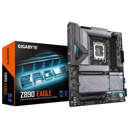 Mainboard GIGABYTE Intel Z890 LGA1851 ATX Memory DDR5 Memory slots 4 2xPCI-Express 4.0 4x	 1xPCI-Express 5.0 16x 4xM.2 1xDisplayPort 4xUSB 2.0 5xUSB 3.2 1xUSB-C 1xRJ45 3xAudio port Z890EAGLE  Z890 EAGLE 4719331865214